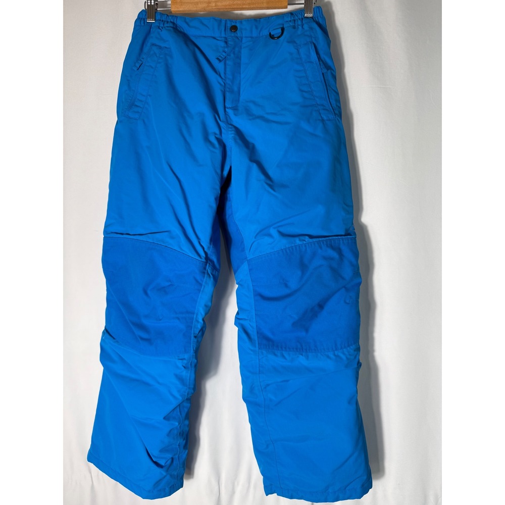Lands End Kids Grow-A-Longs Blue Snow Pants Insulated Winter Ski 10-12 L